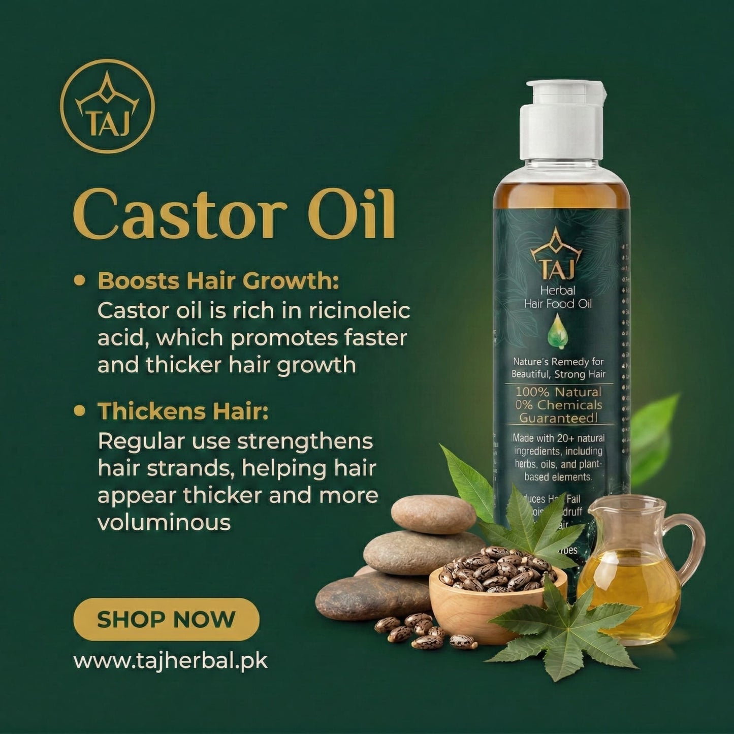 Taj Herbal Hair Food Oil – 100% Natural Nourishment