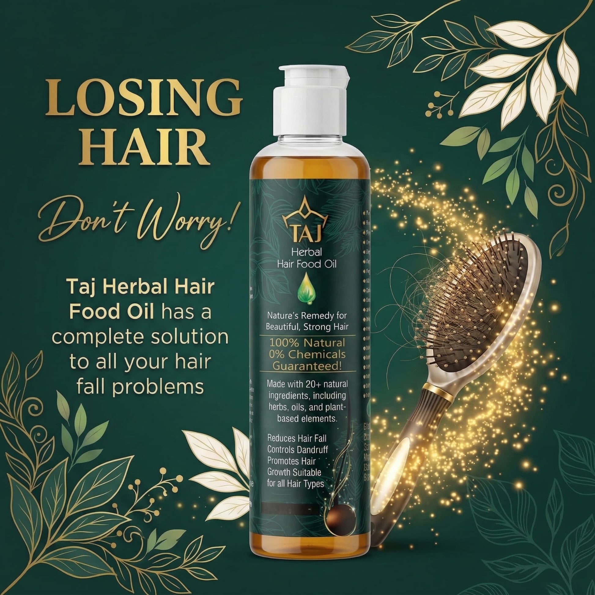 Taj Herbal Hair Food Oil – 100% Natural Nourishment