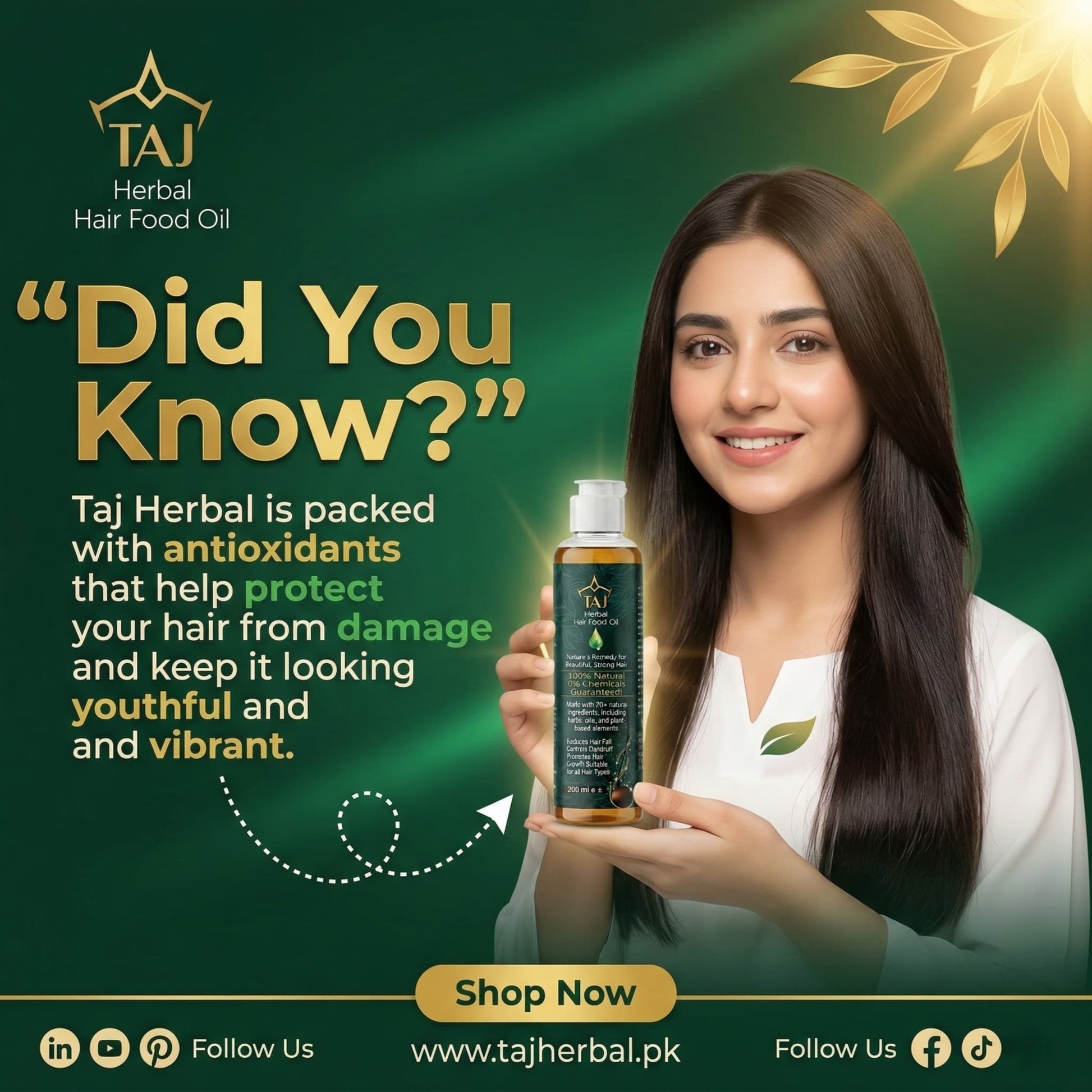 Taj Herbal Hair Food Oil – 100% Natural Nourishment