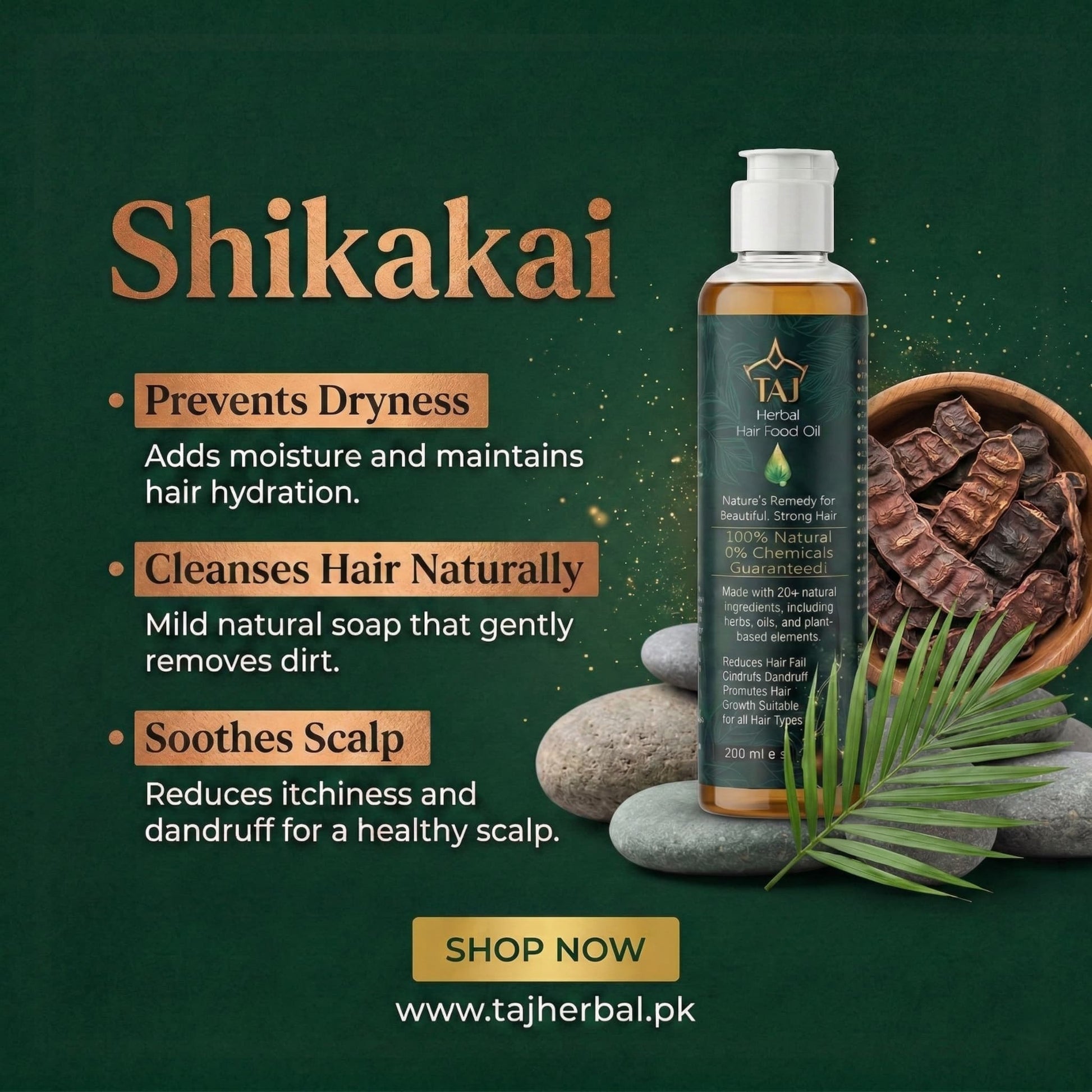 Taj Herbal Hair Food Oil – 100% Natural Nourishment