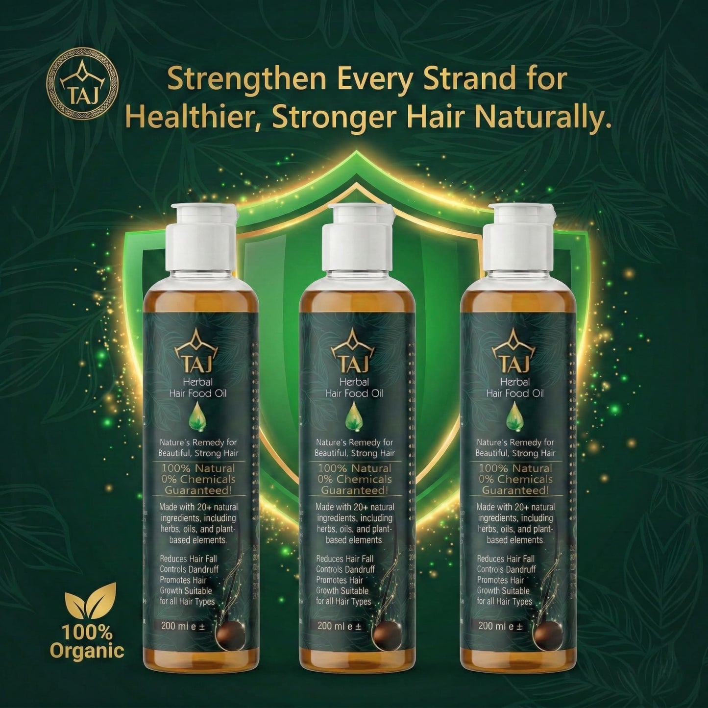 Taj Herbal Hair Food Oil – 100% Natural Nourishment
